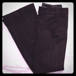 Club Monaco black pinstripe wide leg dress pants